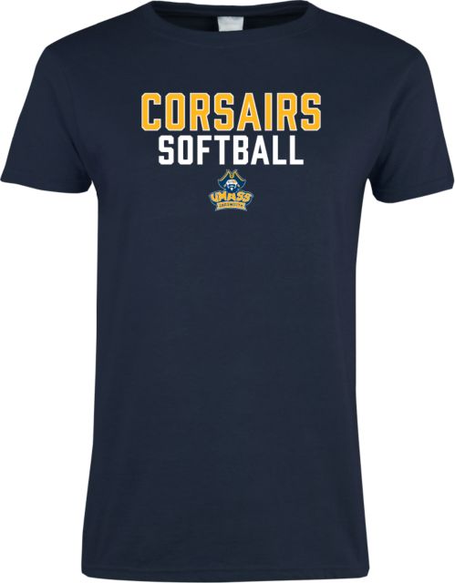 UMass Dartmouth Ladies T Shirt UMass Corsairs Softball - ONLINE ONLY
