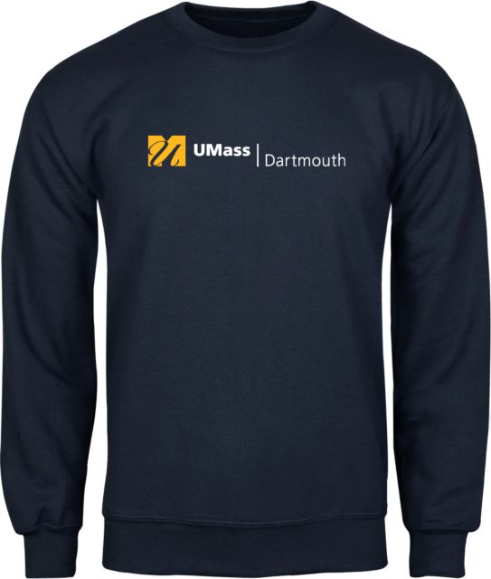 UMass Dartmouth Fleece Crew UMass Dartmouth University Logo - ONLINE ONLY