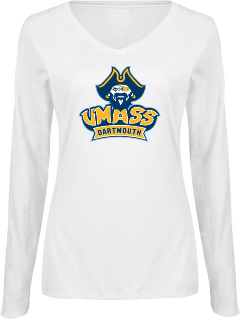 UMass Dartmouth Ladies Long Sleeve V Neck Tee UMass Dartmouth Spirit Mark - ONLINE ONLY