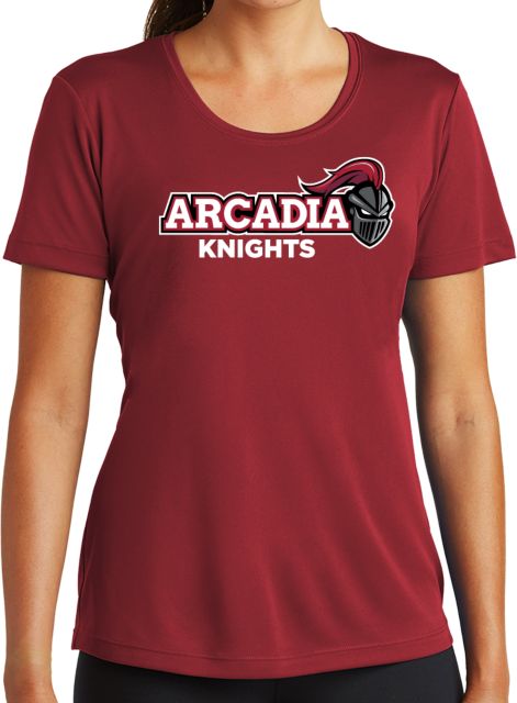 Arcadia Womens Performance Short Sleeve Cardinal Tee Official Logo - ONLINE ONLY