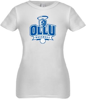 OLLU Next Level Girls Fashion Fit T Shirt Baseball - ONLINE ONLY
