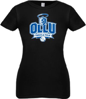OLLU Next Level Girls Fashion Fit T Shirt Track and Field - ONLINE ONLY