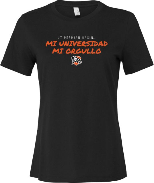 UT Permian Basin Bella + Canvas Womens Relaxed Cotton T Shirt Mi Universidad Mi Orgullo - ONLINE ONLY