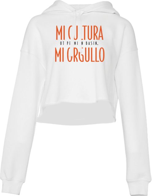 UT Permian Basin Bella + Canvas Cropped Fleece Hood Mi Cultura Mi Orgullo - ONLINE ONLY