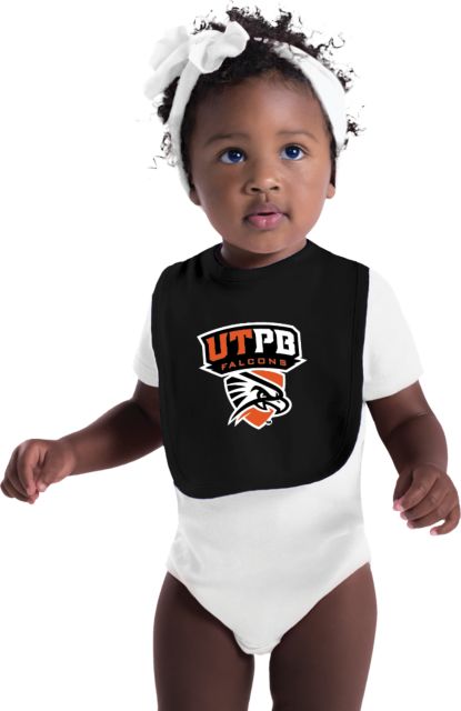 UT Permian Basin Light Baby Bib Official Logo - ONLINE ONLY