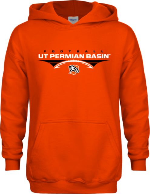 UT Permian Basin Youth Fleece Hoodie UT Permian Basin Football Flat w/ Football - ONLINE ONLY