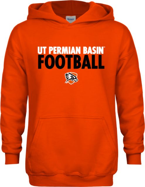 UT Permian Basin Youth Fleece Hoodie UT Permian Basin Football Stacked - ONLINE ONLY