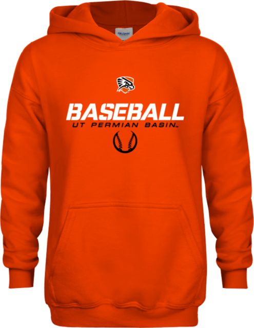 UT Permian Basin Youth Fleece Hoodie UT Permian Baseball Stencil w/ Ball - ONLINE ONLY