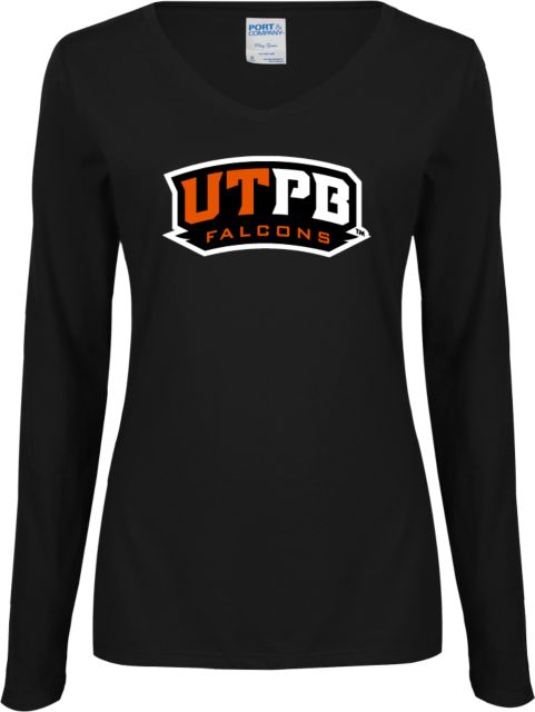 UT Permian Basin Ladies Long Sleeve V Neck Tee UTPB Falcons - ONLINE ONLY:  University Of Texas Of The Permian Basin