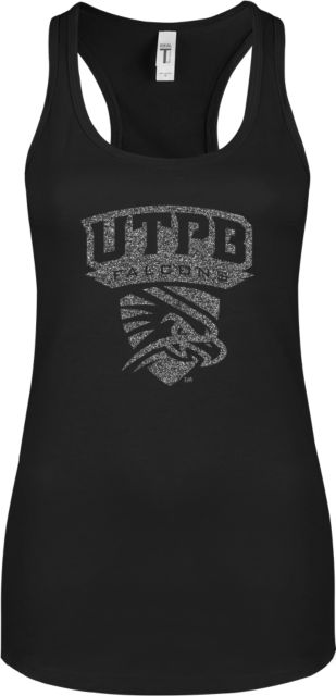 UT Permian Basin Next Level Ladies Ideal Racerback Tank Official Logo Glitter - ONLINE ONLY