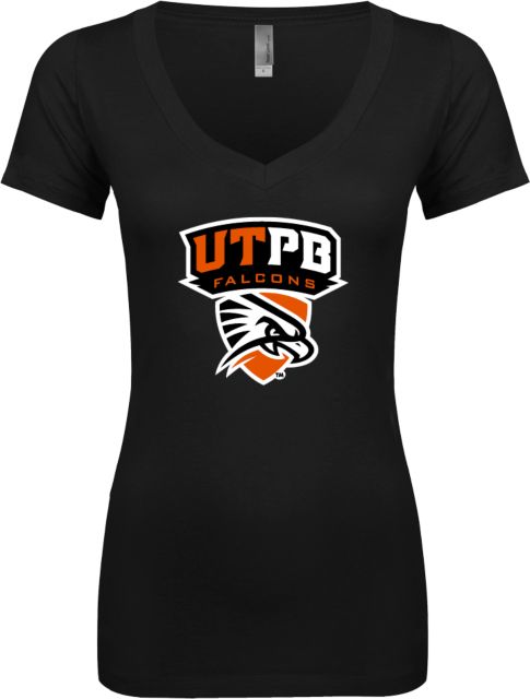 UT Permian Basin Next Level Ladies Junior Fit Deep V Tee Official Logo - ONLINE ONLY