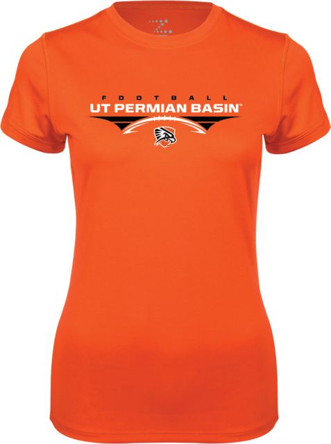 UT Permian Basin Ladies Syntrel Performance Tee UT Permian Basin Football Flat w/ Football - ONLINE ONLY