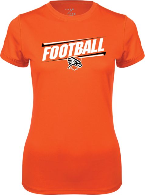 UT Permian Basin Ladies Syntrel Performance Tee Football Slanted w/Falcon Shield - ONLINE ONLY