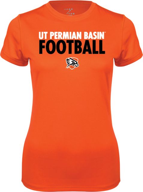 UT Permian Basin Ladies Syntrel Performance Tee UT Permian Basin Football Stacked - ONLINE ONLY