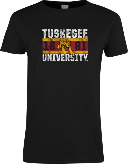 Tuskegee Ladies T Shirt Distressed Est Block - ONLINE ONLY