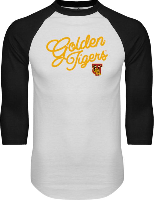 Tuskegee Raglan Baseball T Shirt Golden Tigers Script - ONLINE ONLY