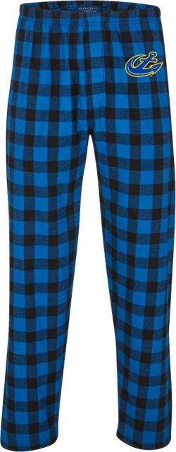 Maine Maritime Boxercraft Unisex Royal/Black Buffalo Flannel Pajama Pant Anchor Athletic Mark- ONLINE ONLY