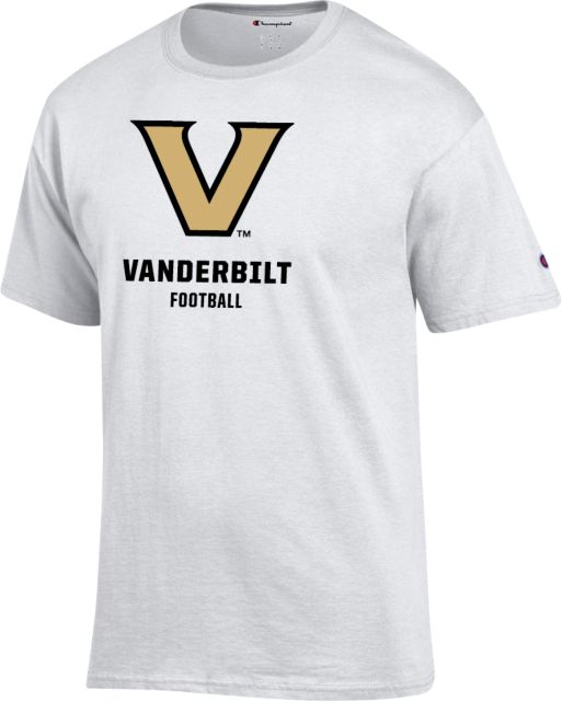 Vanderbilt Champion T Shirt Vanderbilt Football Lockup - ONLINE ONLY
