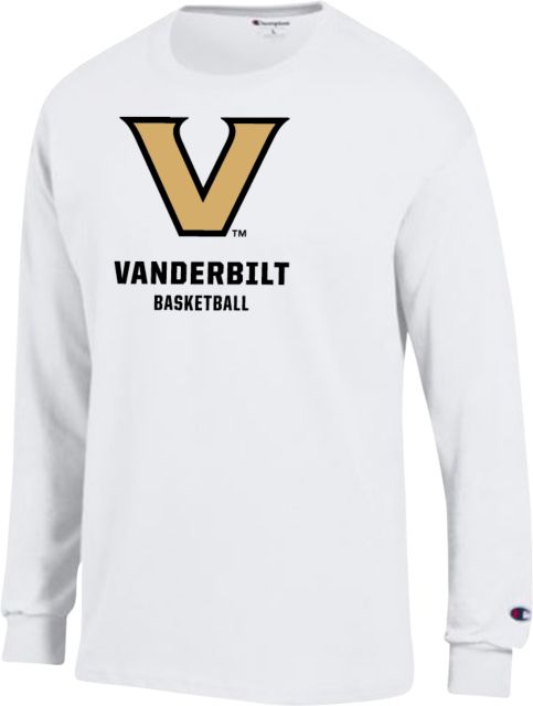 Vanderbilt Champion Long Sleeve T Shirt Vanderbilt Basketball Lockup - ONLINE ONLY