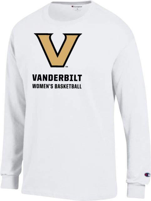 Vanderbilt Champion Long Sleeve T Shirt Vanderbilt Womens Basketball Lockup - ONLINE ONLY