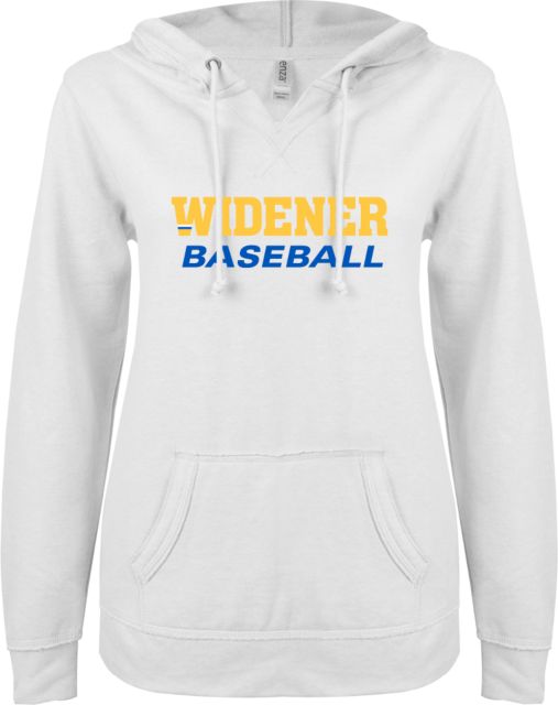 Widener ENZA Ladies V Notch Raw Edge Fleece Hoodie Baseball - ONLINE ONLY