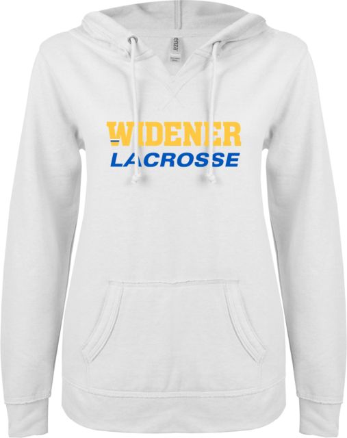 Widener ENZA Ladies V Notch Raw Edge Fleece Hoodie Lacrosse - ONLINE ONLY