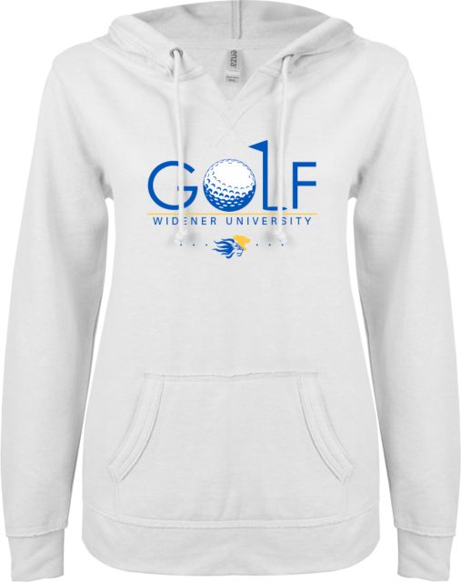 Widener ENZA Ladies V Notch Raw Edge Fleece Hoodie Golf Design - ONLINE ONLY