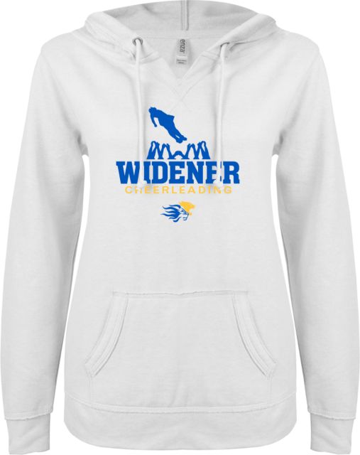 Widener ENZA Ladies V Notch Raw Edge Fleece Hoodie Cheerleading Design - ONLINE ONLY