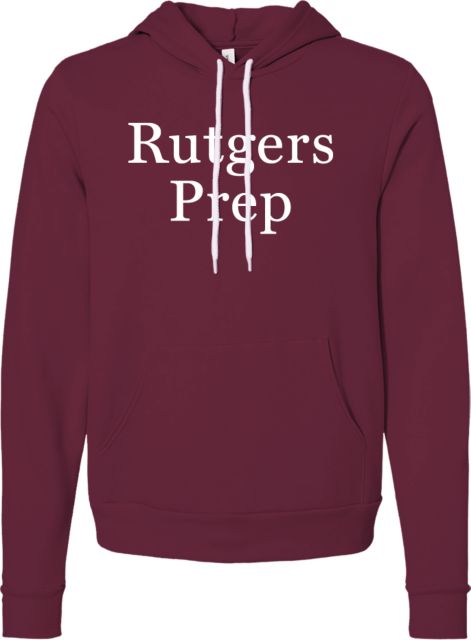 Rutgers Prep Bella + Canvas Fleece Hood Rutgers Prep Stacked - ONLINE ONLY