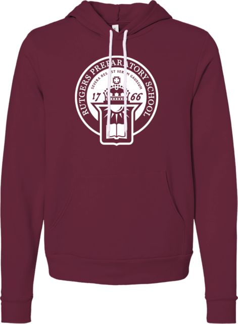 Rutgers Prep Bella + Canvas Fleece Hood RPS Seal - ONLINE ONLY