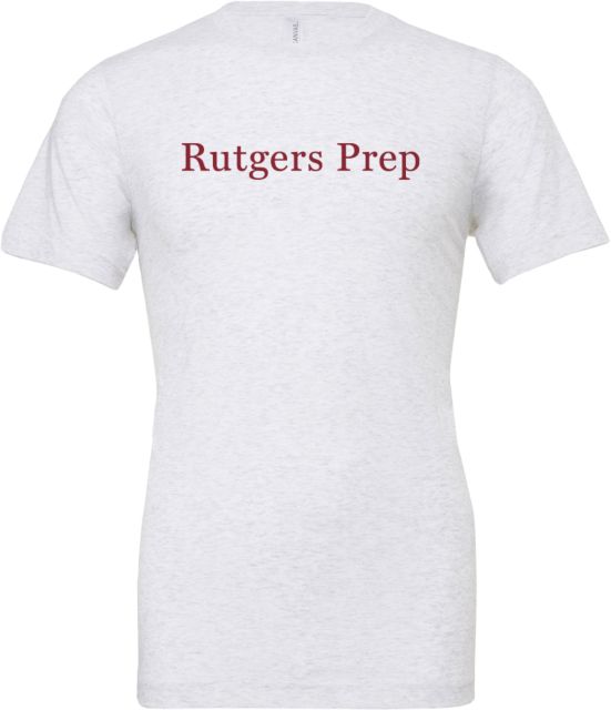 Rutgers Prep Bella + Canvas Ash Jersey Cotton T Shirt Rutgers Prep Flat - ONLINE ONLY