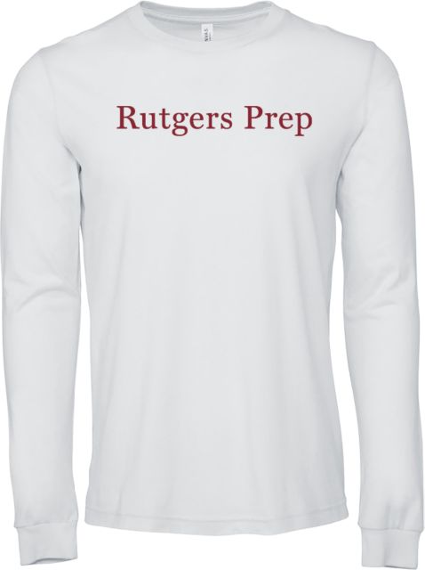 Rutgers Prep Bella + Canvas Jersey Cotton Long Sleeve T Shirt Rutgers Prep Flat - ONLINE ONLY