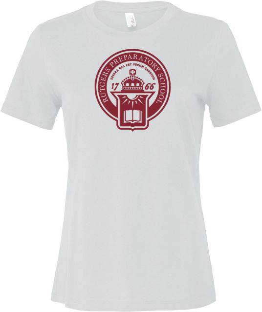 Rutgers Prep Bella + Canvas Womens Relaxed Cotton T Shirt RPS Seal - ONLINE ONLY