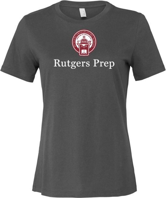Rutgers Prep Bella + Canvas Womens Relaxed Cotton T Shirt Rutgers Prep with Seal - ONLINE ONLY