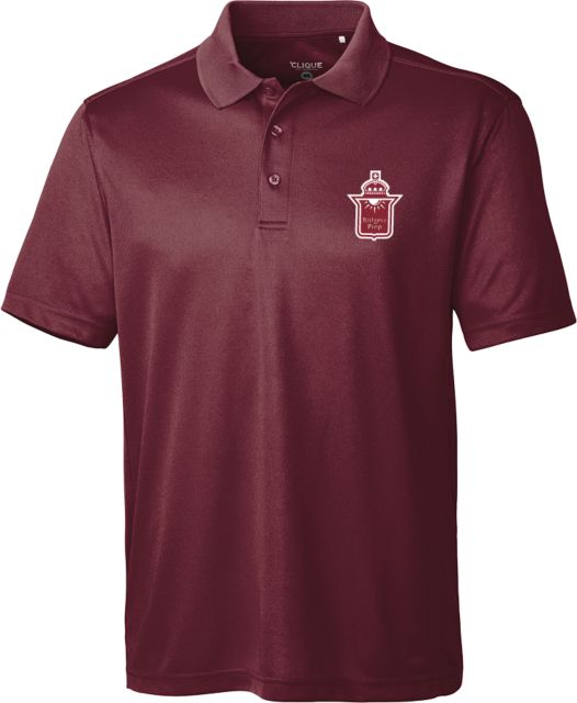 Rutgers Prep C&B Bordeaux Clique Ice Pique Polo Rutgers Prep Crest Mark - ONLINE ONLY