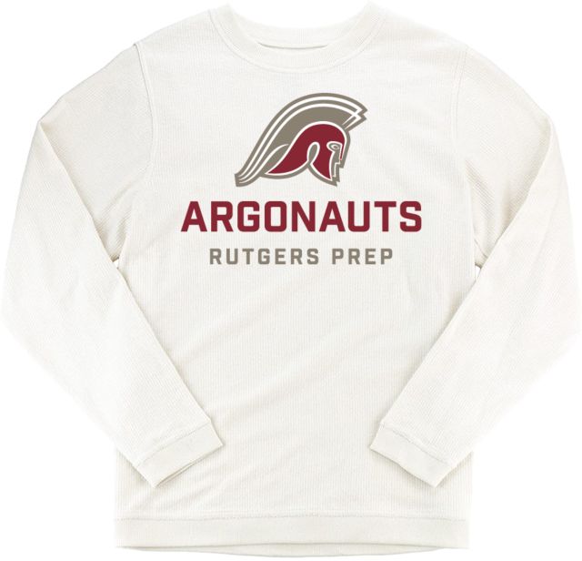 Rutgers Prep Boxercraft Womens Corded Crew Rutgers Prep Argonauts with Mascot Stacked - ONLINE ONLY