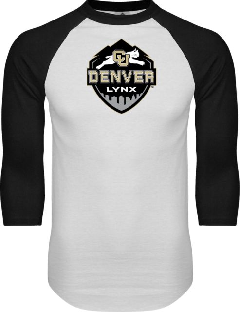 Colorado Denver Raglan Baseball T Shirt CU Denver Lynx Shield