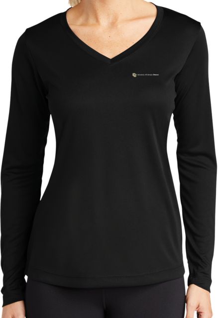 Colorado Denver Womens Performance Long Sleeve V Neck Shirt Primary Mark