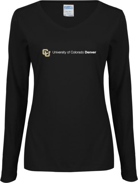 Colorado Denver Womens Long Sleeve V Neck Tee  Primary Mark