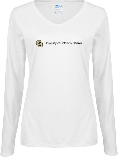 Colorado Denver Womens Long Sleeve V Neck Tee Primary Mark