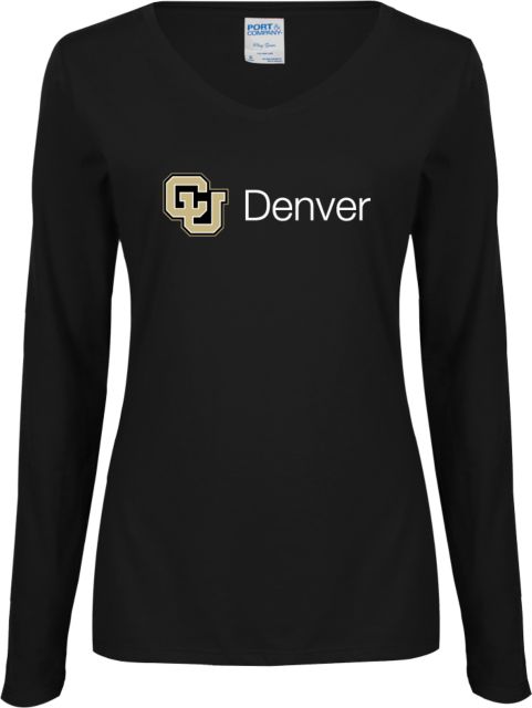 Colorado Denver Womens Long Sleeve V Neck Tee  CU Denver