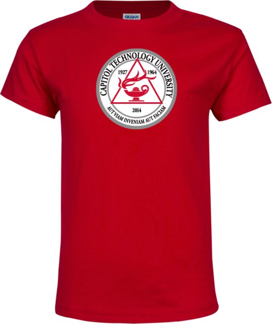 Capitol Technology Youth Red T Shirt University Seal - ONLINE ONLY
