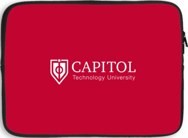 Capitol Technology 13 inch Neoprene Laptop Sleeve  Primary Mark - ONLINE ONLY