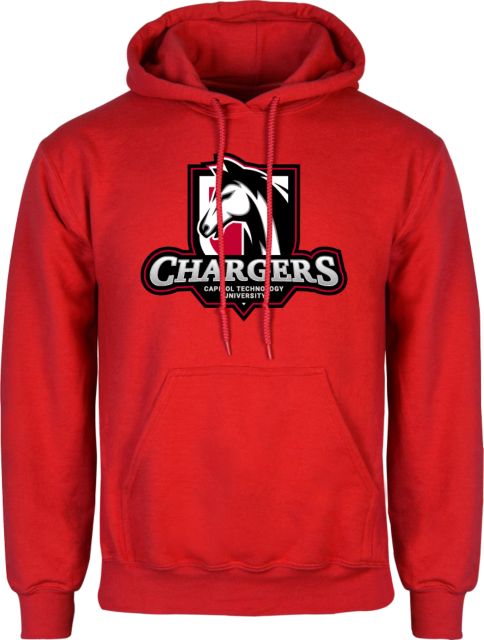 Capitol Technology Red Fleece Hoodie Capitol Tech Chargers - ONLINE ONLY