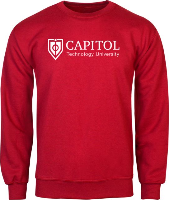 Capitol Technology Red Fleece Crew Primary Mark - ONLINE ONLY