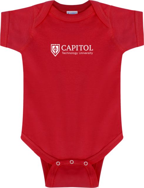 Capitol Technology Red Infant Bodysuit Primary Mark - ONLINE ONLY