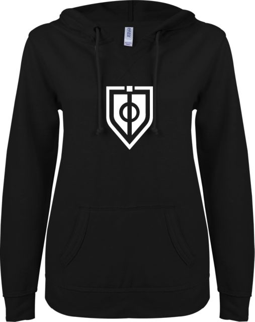 Capitol Technology ENZA Womens V Notch Raw Edge Fleece Hoodie Shield - ONLINE ONLY