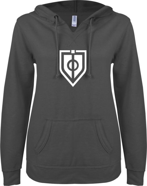 Capitol Technology ENZA Womens V Notch Raw Edge Fleece Hoodie Shield - ONLINE ONLY