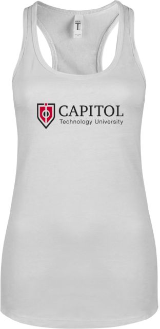 Capitol Technology Next Level Racerback Tank White Primary Mark - ONLINE ONLY