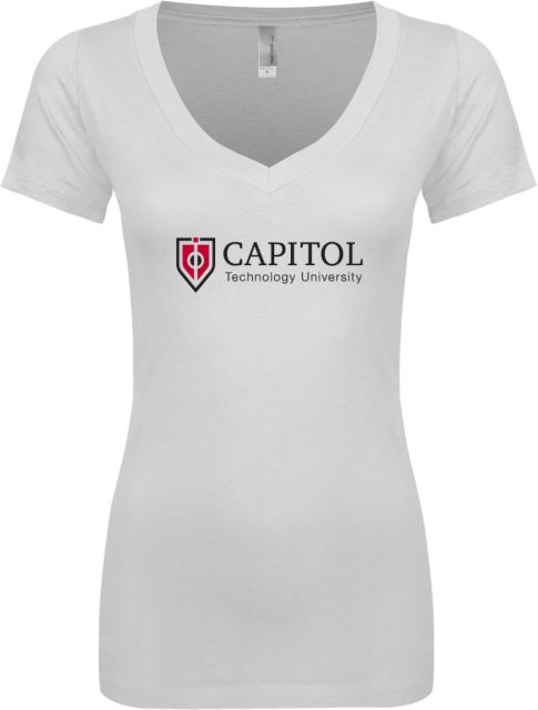 Capitol Technology Next Level Womens Ideal V Tee Primary Mark - ONLINE ONLY